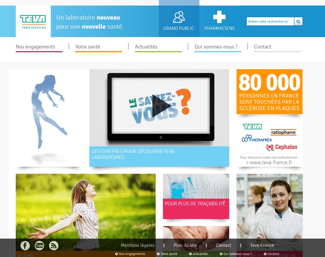 Teva Laboratoires lance son nouveau site web institutionnel