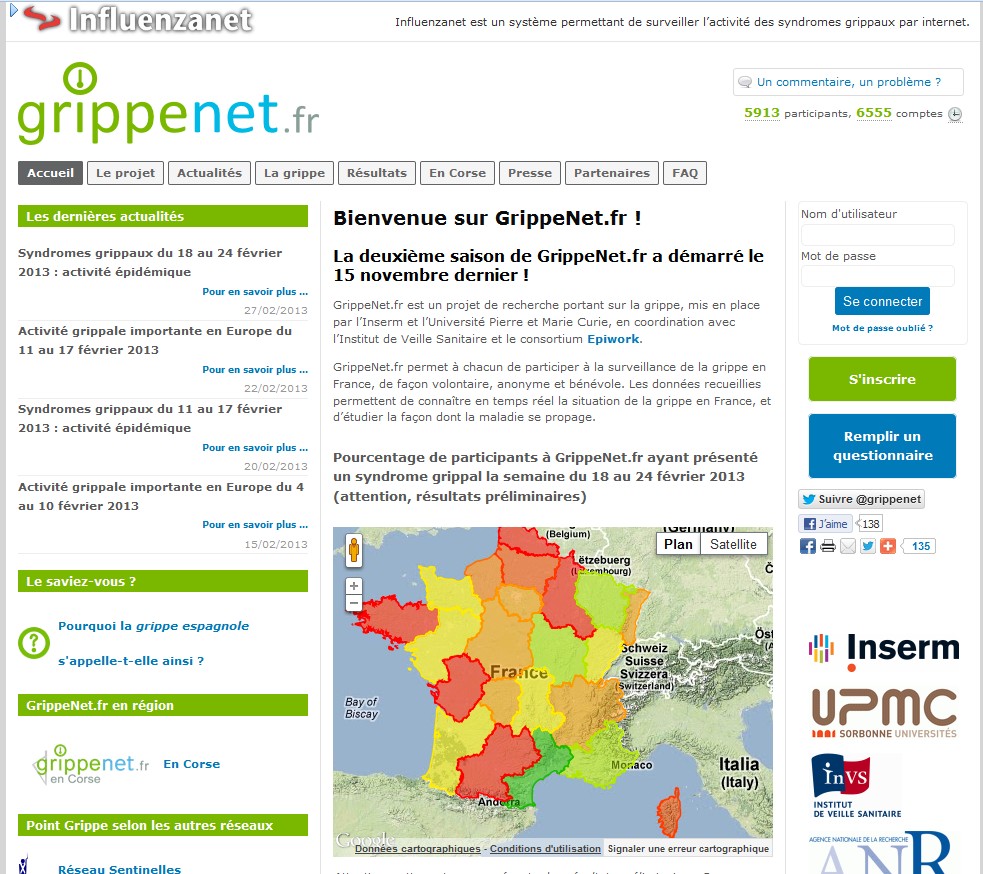 Grippenet.fr : 5 800 volontaires inscrits au nouveau système de surveillance et de recherche