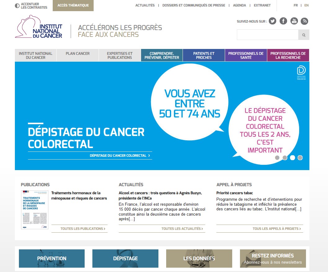 L'Institut national du cancer dévoile son nouveau site Internet