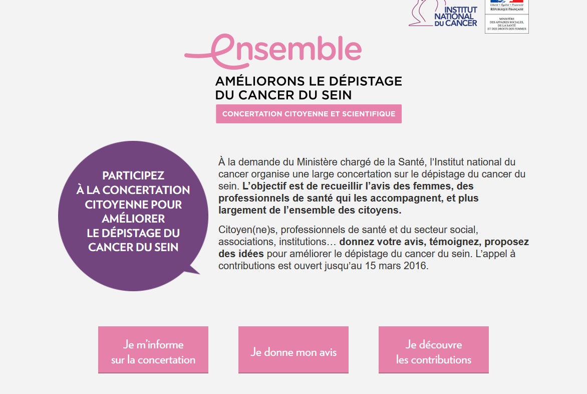 Le site www.concertation-depistage.fr.