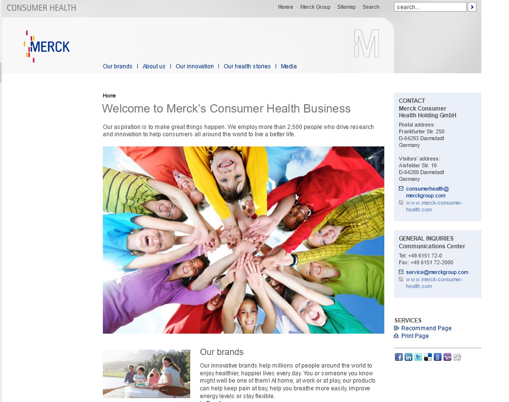 Le site de la division Consumer Health de Merck