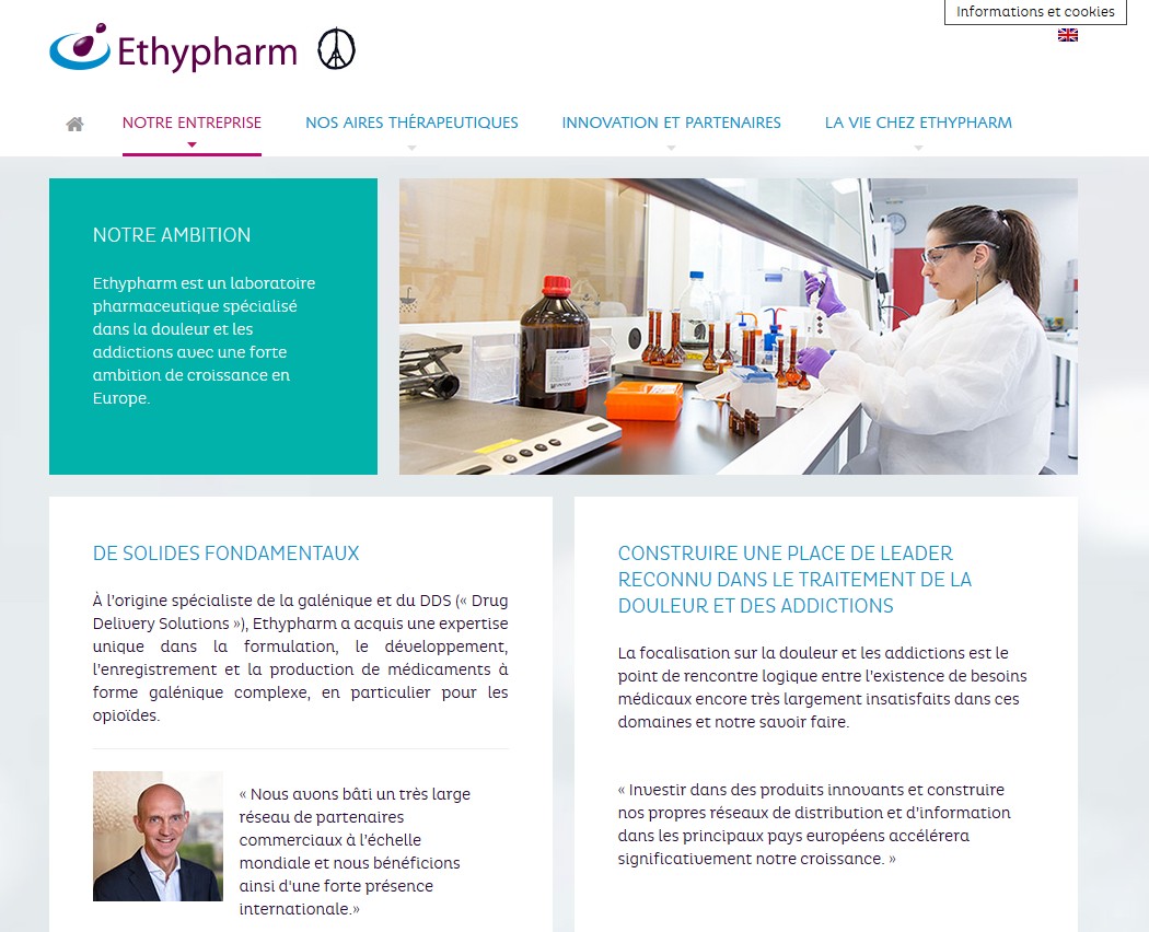Un nouveau site internet pour Ethypharm