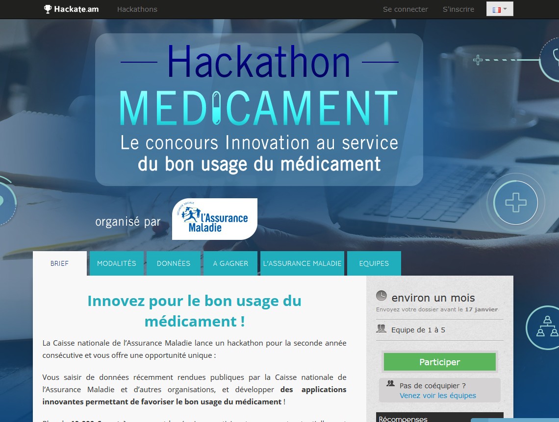Consommation de médicaments: l’Assurance Maladie organise un nouvel Hackathon