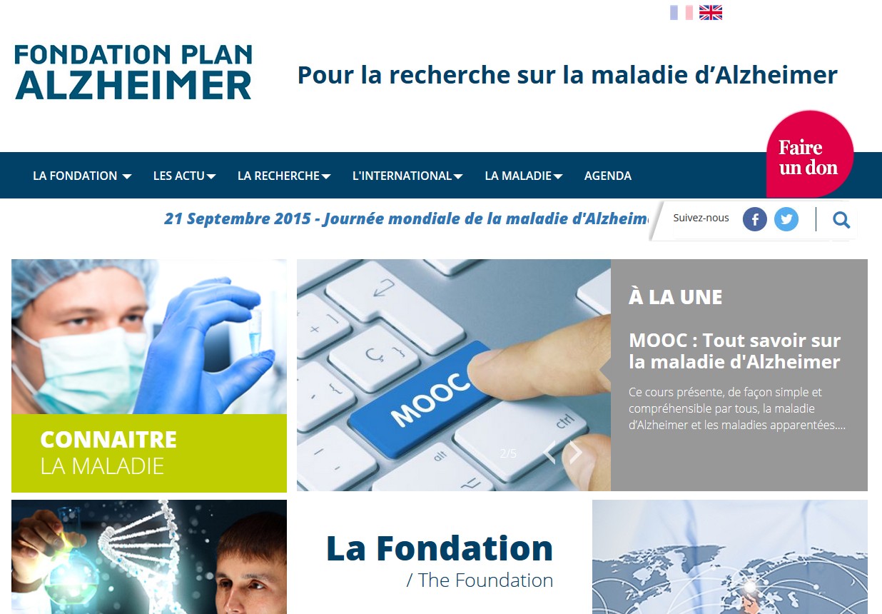 La Fondation Plan Alzheimer lance son nouveau site internet 