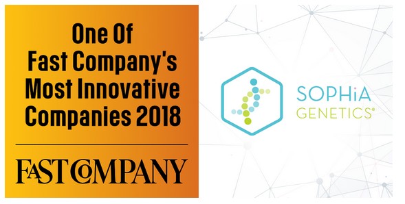 Sophia Genetics dans le top 10 des biotech les plus innovantes en 2018