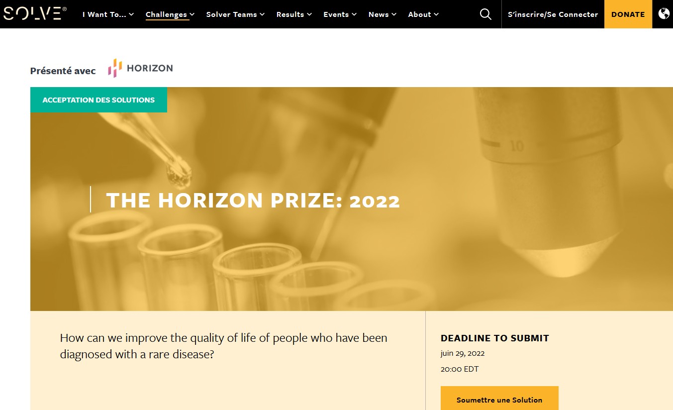 Horizon Therapeutics et le Massachusetts Institute of Technology (MIT) Solve annoncent la deuxième édition du prix Horizon