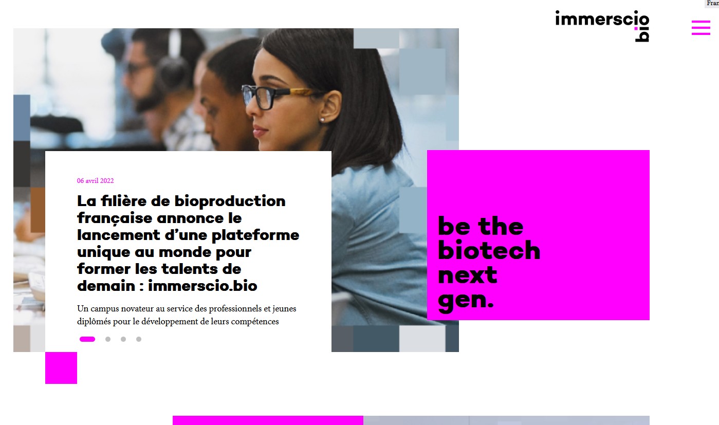 Immerscio.bio : la filière de bioproduction française lance une plateforme pour former les talents de demain